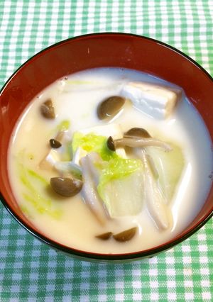 簡単豆乳スープ～♪-レシピのメイン写真