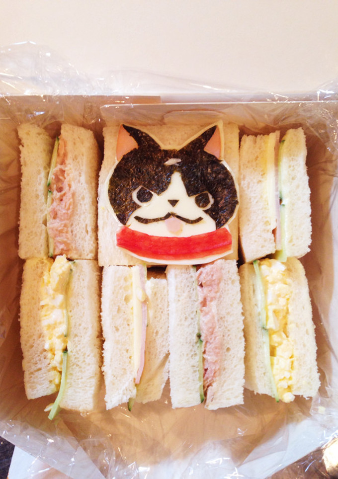 キャラ弁 サンドウィッチ 妖怪フユニャン-レシピのメイン写真