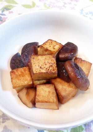 ♪お弁当に♡厚揚げと椎茸のバター醤油焼♪-レシピのメイン写真