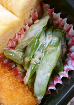 お弁当に☆簡単アスパラのめんつゆゴママヨ-レシピのメイン写真