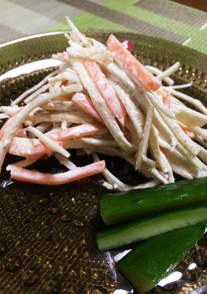 ピリリとオトナ味！牛蒡と人参のマヨサラダ-レシピのメイン写真