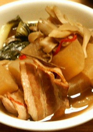 旬野菜と舞茸とベーコンの煮物-レシピのメイン写真