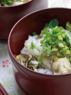土鍋炊き 牡蠣とセリの雑穀ご飯-レシピのメイン写真