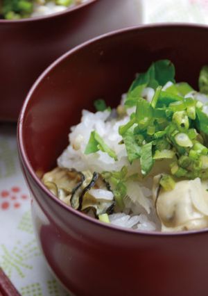 土鍋炊き　牡蠣とセリの雑穀ご飯-レシピのメイン写真