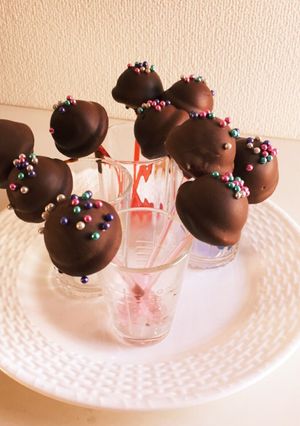 オーブン無バレンタインに簡単チョコポップ-レシピのメイン写真