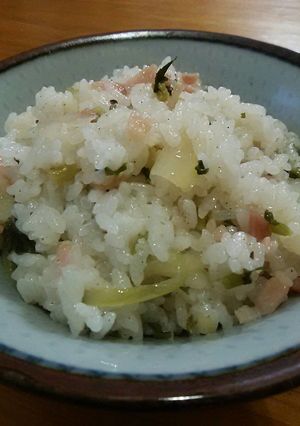 ベーコンと大根の葉の混ぜご飯-レシピのメイン写真