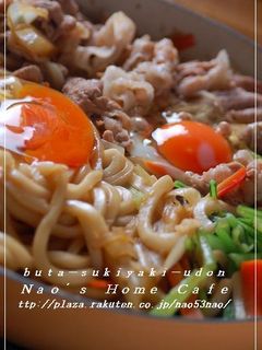 ルクルーゼde豚すき焼きうどん-レシピのメイン写真