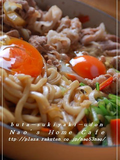 ルクルーゼde豚すき焼きうどん-レシピのメイン写真