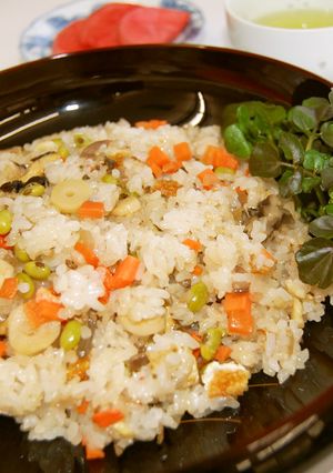 【1時間料理】簡単山菜入りおこわ-レシピのメイン写真
