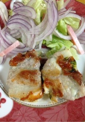 玉ねぎ青じそチーズの豚肉巻き巻き♪-レシピのメイン写真