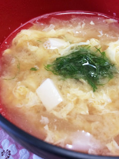 大葉と豆腐とふんわり卵の味噌汁-レシピのメイン写真