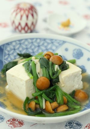 豆腐の和風あん❁ほうれん草きのこ入り-レシピのメイン写真