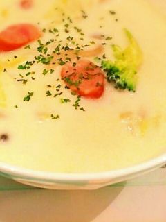 白菜としめじのクリームスープ-レシピのメイン写真