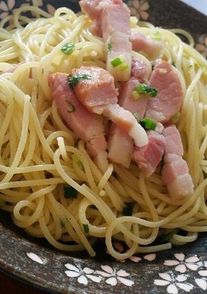 ブロックベーコンで甘じょっぱパスタ＊＊-レシピのメイン写真