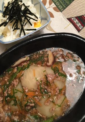 蕪の鶏そぼろ煮-レシピのメイン写真
