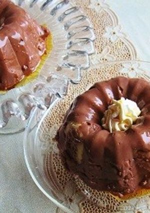 チョコバナナカスタードプディング-レシピのメイン写真