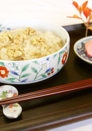 【秋の味覚、お手軽料理】クルミおこわ-レシピのメイン写真