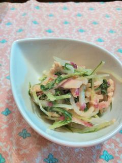 簡単!旨すぎな水菜とツナの和え物-レシピのメイン写真