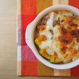 里芋とかぼちゃとしめじの豆乳味噌グラタン