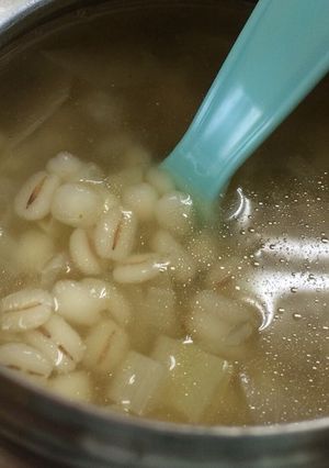 フードポットで押し麦と長ネギのスープ-レシピのメイン写真
