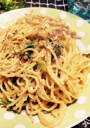 カブとマイタケの卵パスタ-レシピのメイン写真