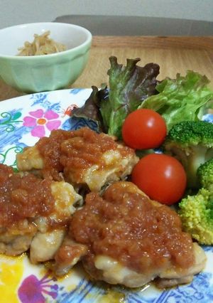 簡単!りんごでポークチャップ-レシピのメイン写真