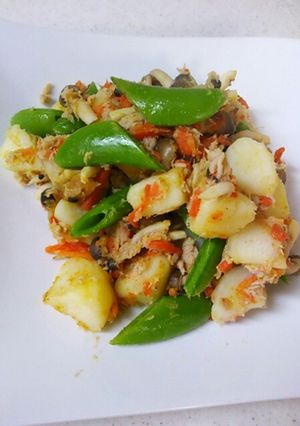 彩り野菜とツナのカレー炒め-レシピのメイン写真