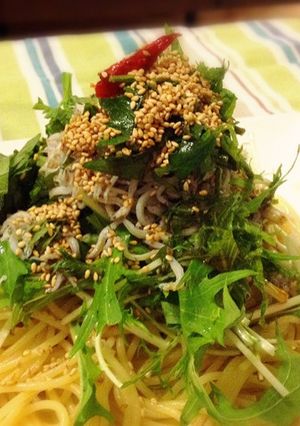 しらすと水菜のパスタ-レシピのメイン写真