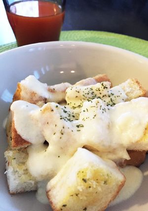 簡単朝ご飯にチーズフォンデュdeパン-レシピのメイン写真