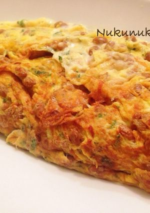 納豆チーズオムレツ-レシピのメイン写真