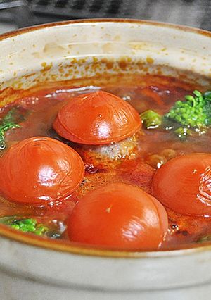 トマトのチーズｉｎハンバーグ鍋-レシピのメイン写真