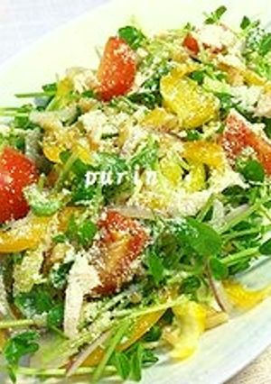 豆苗とささ身のイタリアンサラダ-レシピのメイン写真