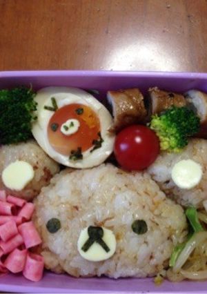 キャラ弁 簡単♪リラックマとキイロイトリ-レシピのメイン写真