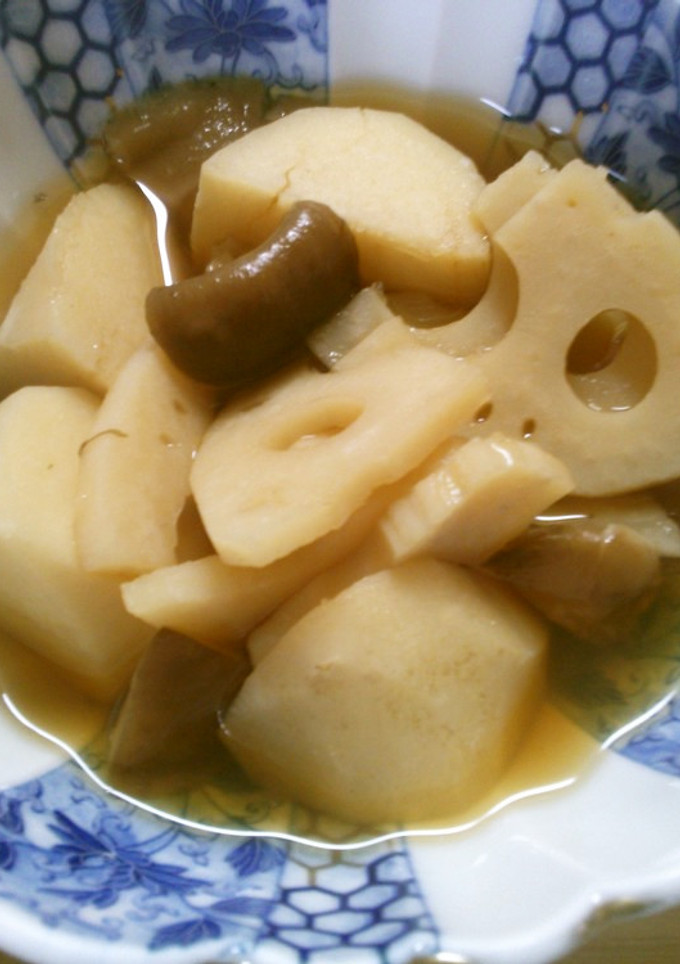 簡単！　和食　蓮根　里芋　椎茸の　煮物！-レシピのメイン写真
