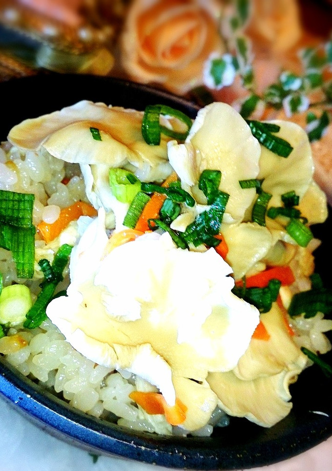 幸運のキノコ♡タモギ茸の炊き込み御飯-レシピのメイン写真