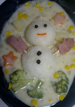 クリチーシチュー★雪だるまの雪景色♪-レシピのメイン写真