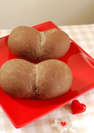 ハート？バレンタイン用チョコパン-レシピのメイン写真