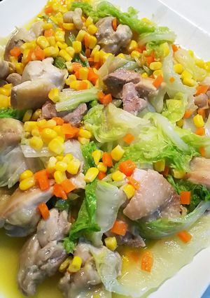 寒い季節に♪白菜＆鶏肉の洋風お鍋風-レシピのメイン写真