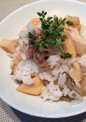 旦那レシピ⑧たけのこ蓮根ゴロゴロごはん-レシピのメイン写真