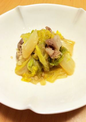 白菜と豚肉のバター醤油炒め-レシピのメイン写真