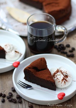 珈琲風味のガトーショコラ♡チーズクリーム-レシピのメイン写真