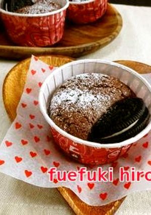 混ぜて焼くだけ簡単！フォンダンショコラ♡-レシピのメイン写真