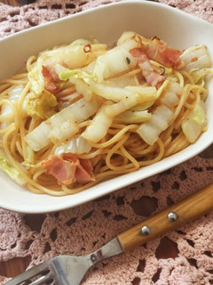 白菜たっぷりペペロンチーノ-レシピのメイン写真