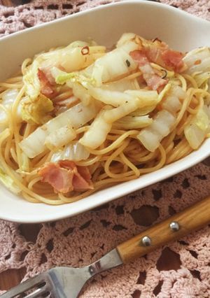 白菜たっぷりペペロンチーノ-レシピのメイン写真