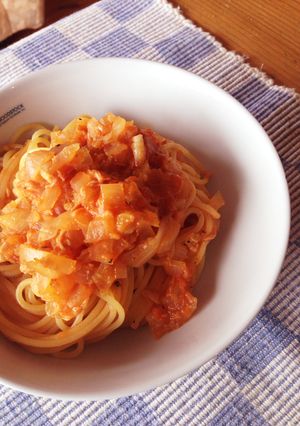 ツナトマトスパゲティ-レシピのメイン写真