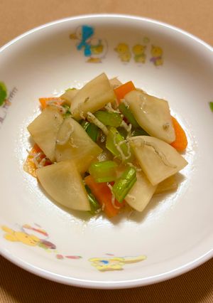 保育園給食★かぶのちりめん和え-レシピのメイン写真