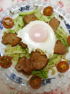 焼き豚玉子マルちゃん正麵冷やし中華-レシピのメイン写真