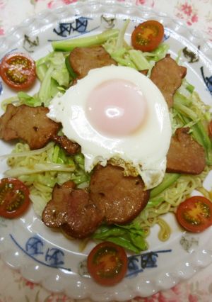 焼き豚玉子マルちゃん正麵冷やし中華-レシピのメイン写真
