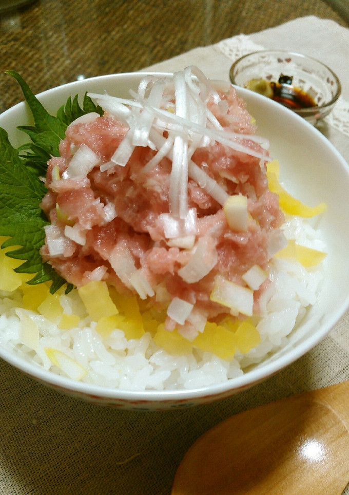 たくあん入りのねぎとろ丼♡お酒の〆にも-レシピのメイン写真