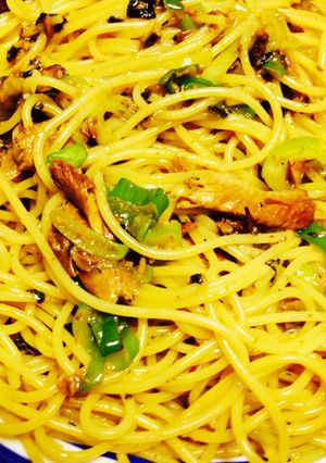 缶詰とふりかけで！残り物パスタ！-レシピのメイン写真